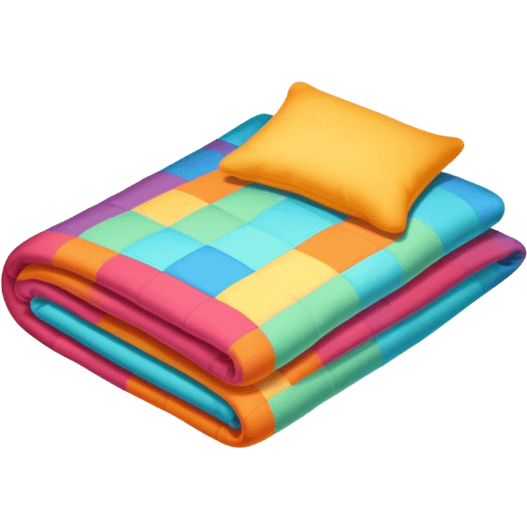 colorful pillow and blanket emoji