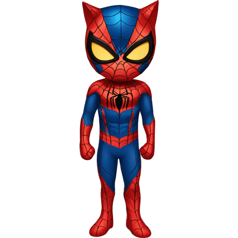 Gato vestido de spiderman emoji