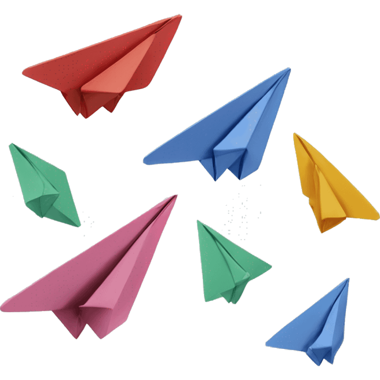 Paper airplanes around 3 ABC blocks   emoji