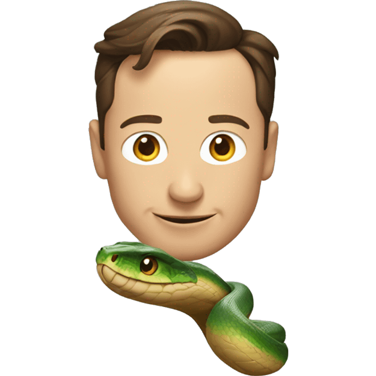 Snake with Elon musk face emoji