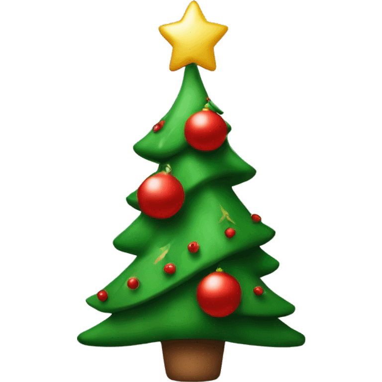 christmas tree with red and green decore emoji