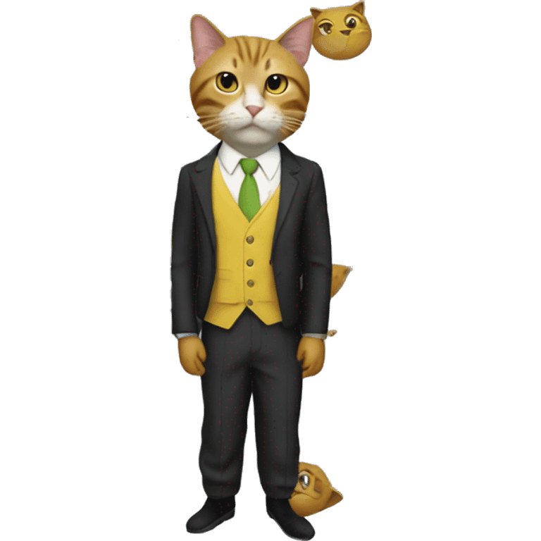 maxwell the cat meme in a sitama suit from one pnch man emoji