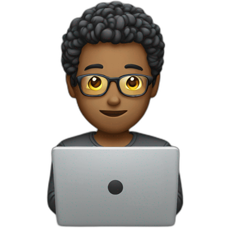 adult guy with laptop emoji