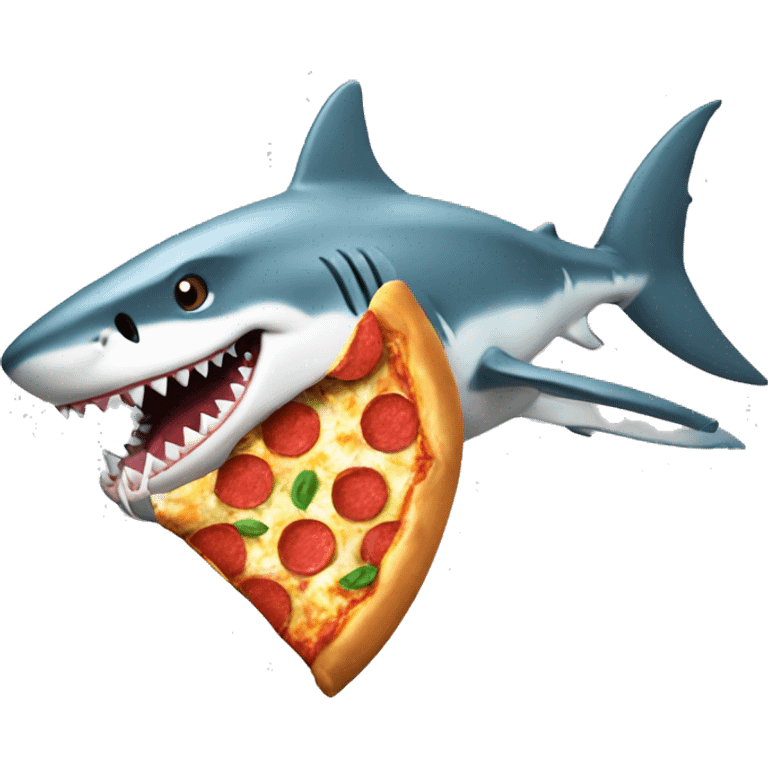 shark eating pizza emoji