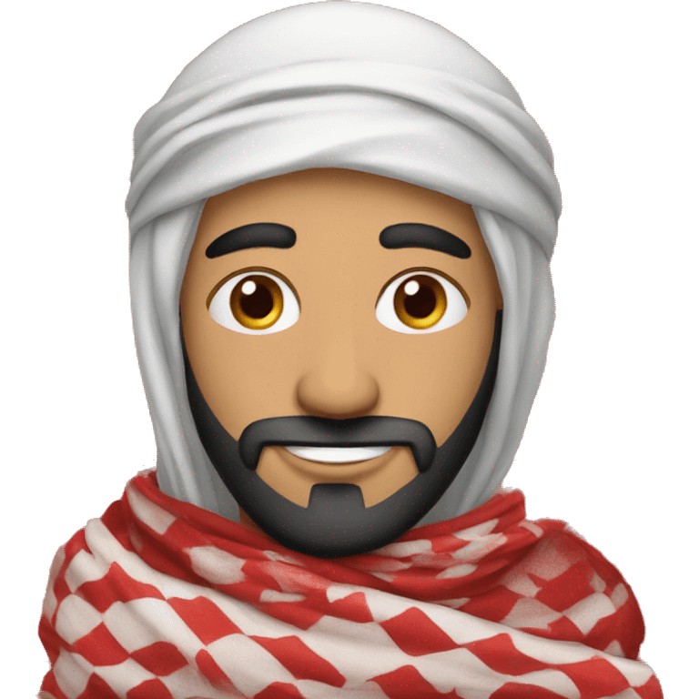 Arabian Man with red keffiyeh emoji