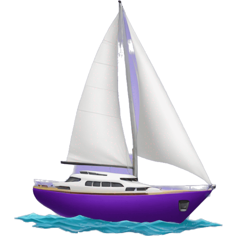 Purple yacht  emoji