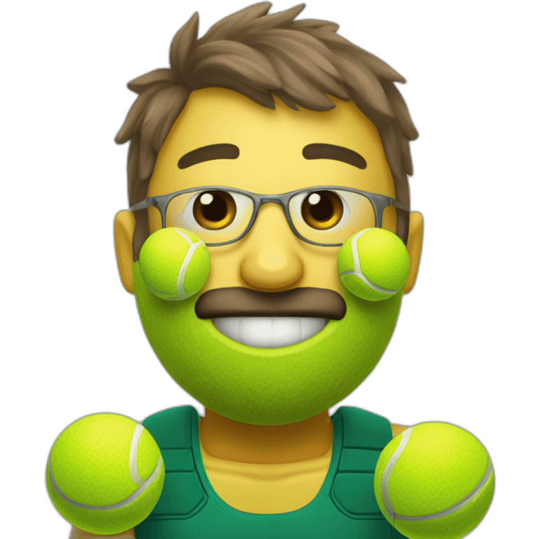 A gigant wustrell with two tennis ball emoji