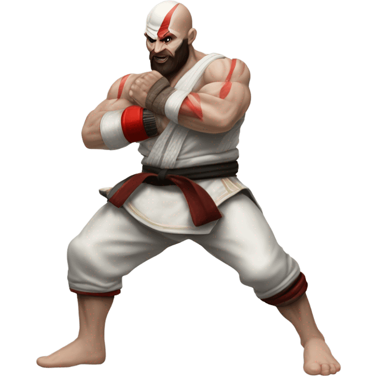 Kratos doing jiujitsu  emoji