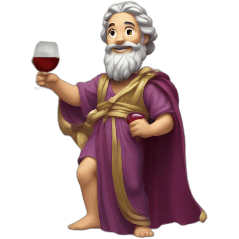 god of wine with a bunch od grapes emoji