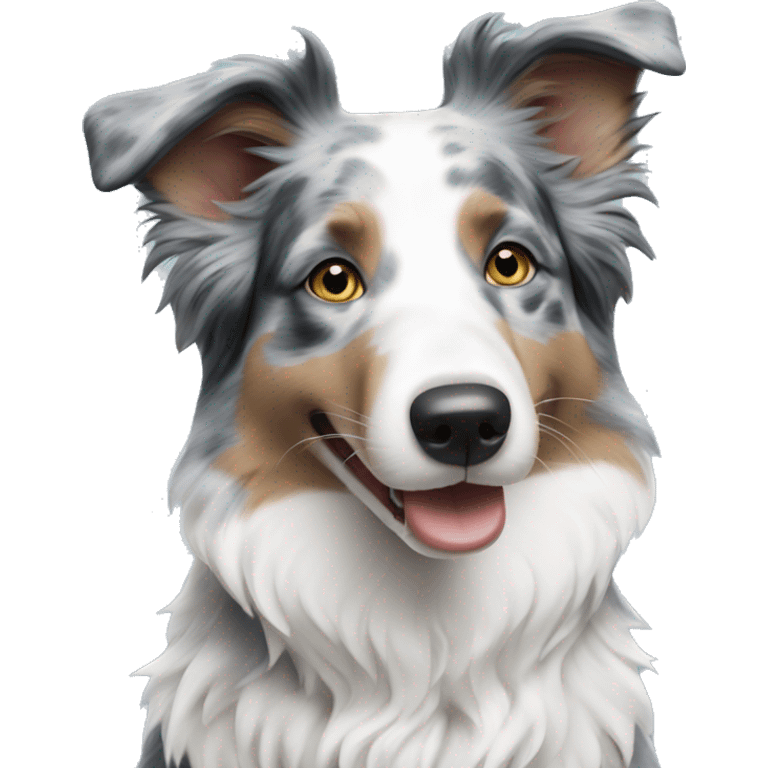 Blue Merle border collie emoji