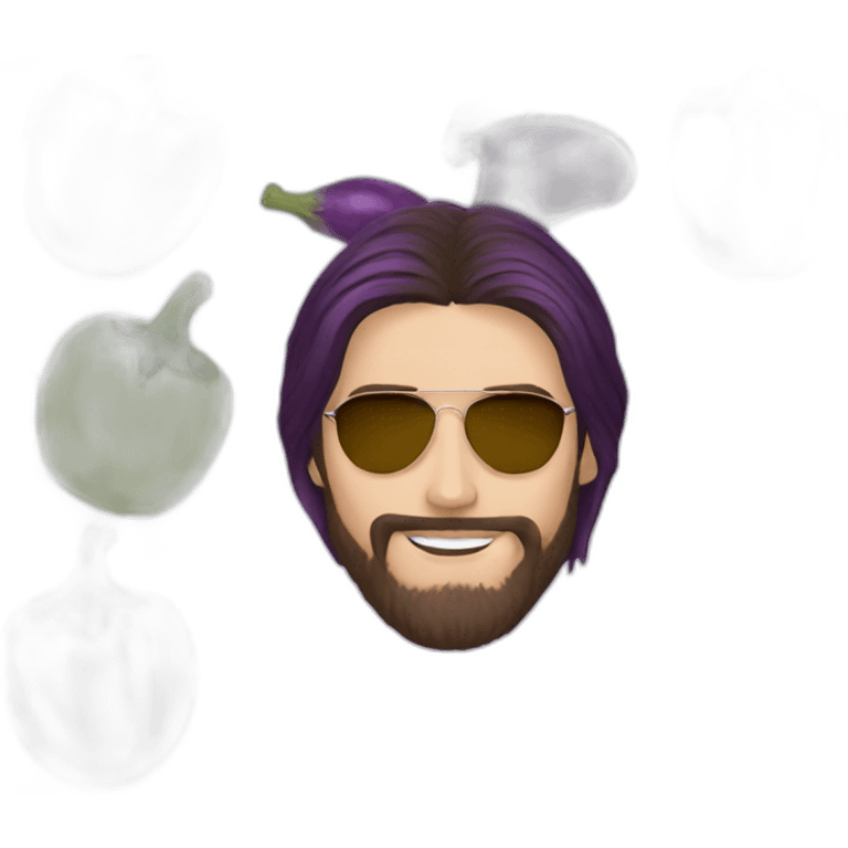 Jared Leto with eggplant emoji