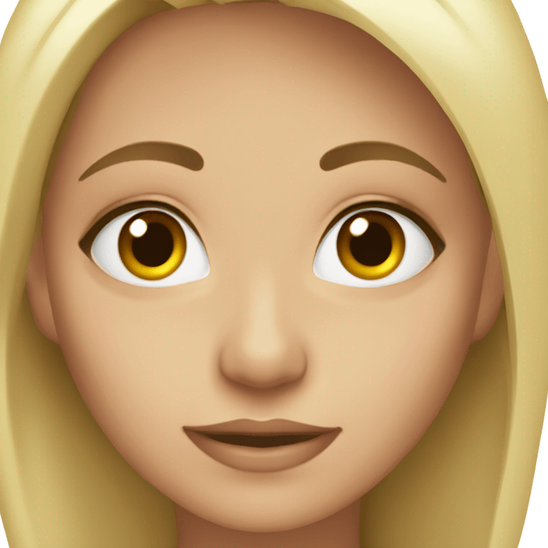 blonde girl with brown eyes on new years emoji