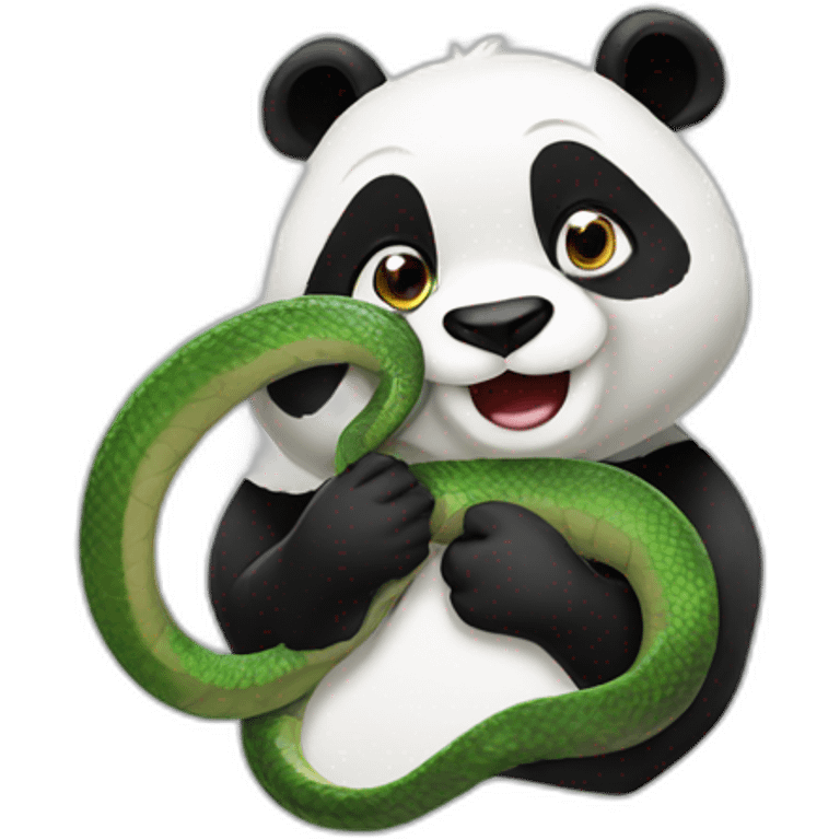 Snakey sneaky panda emoji