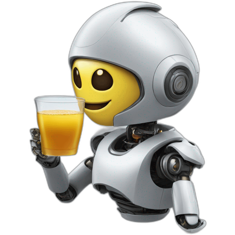 ROBOT DRINKING TEA lipton emoji