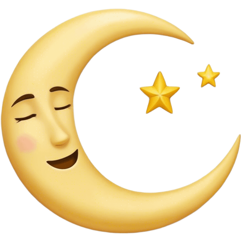 Sleepy crescent moon emoji