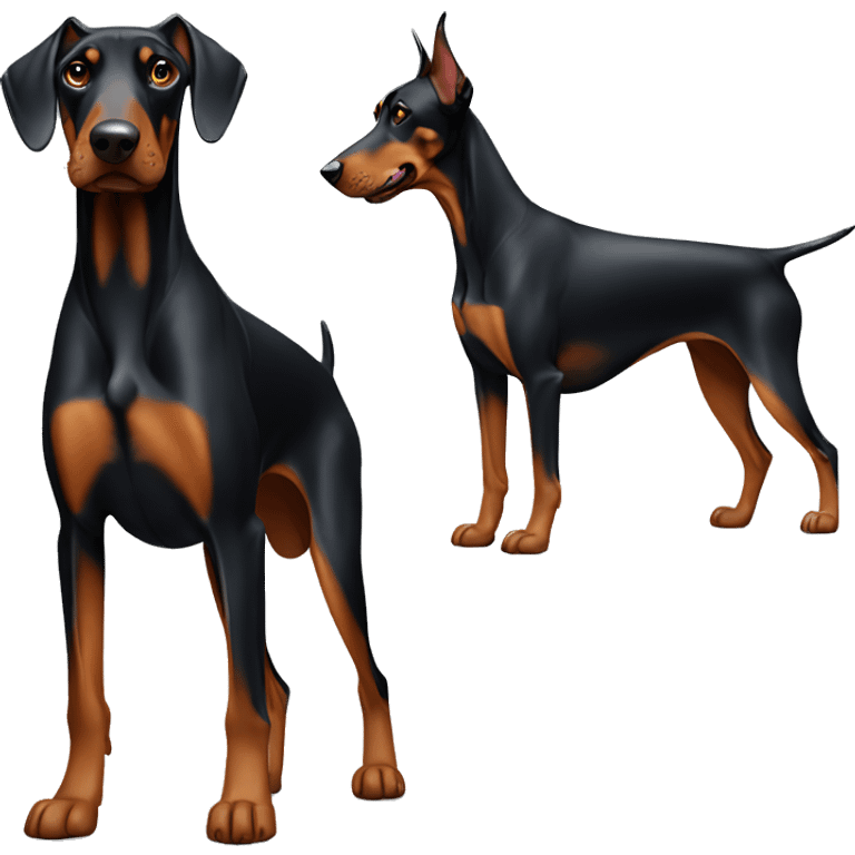 Doberman dog standing emoji