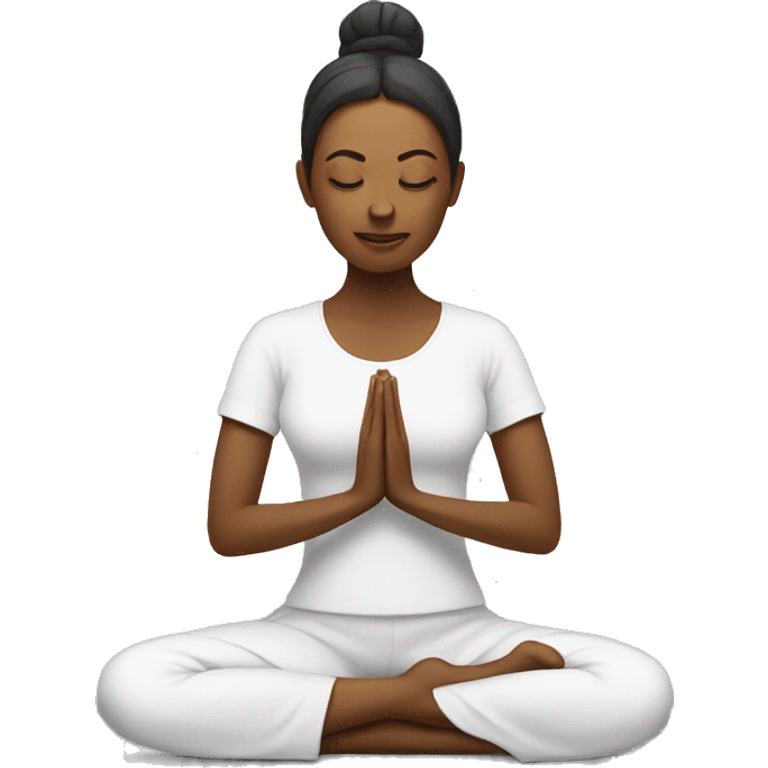 Woman meditating emoji