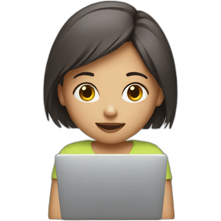 girl with computer emoji