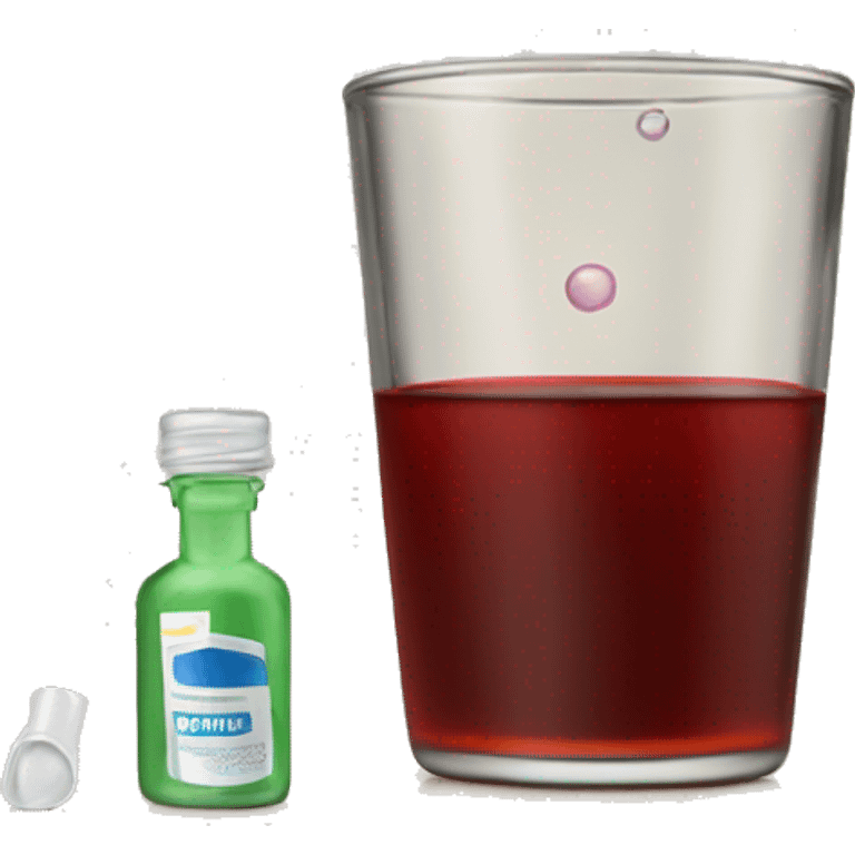 Cough syrup in shot glass emoji