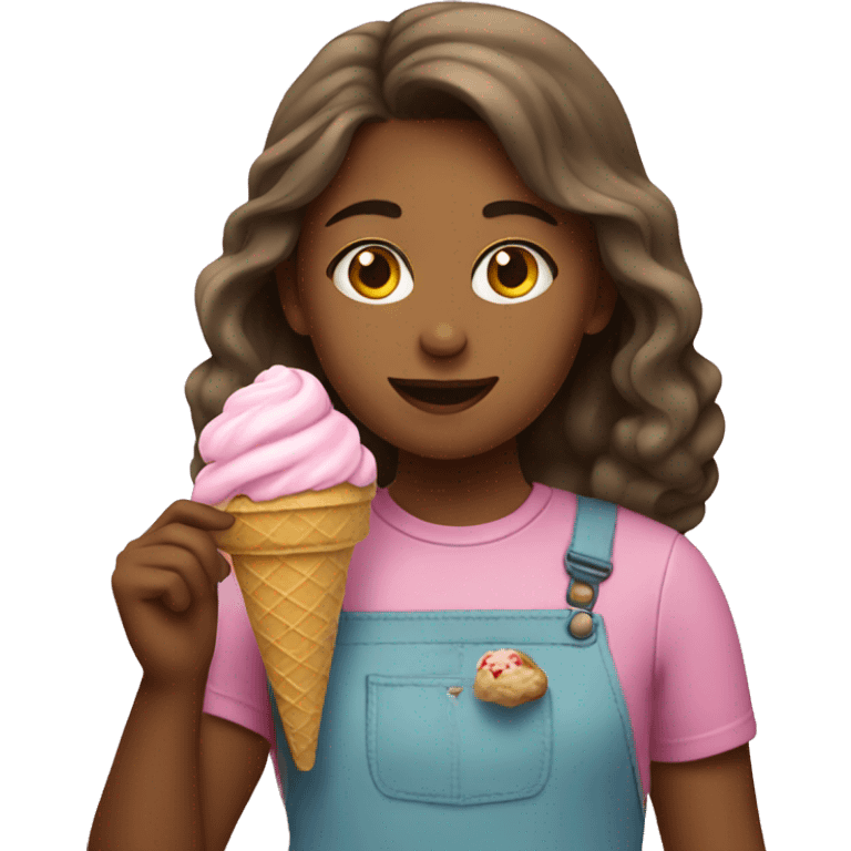 girl eating ice cream  emoji