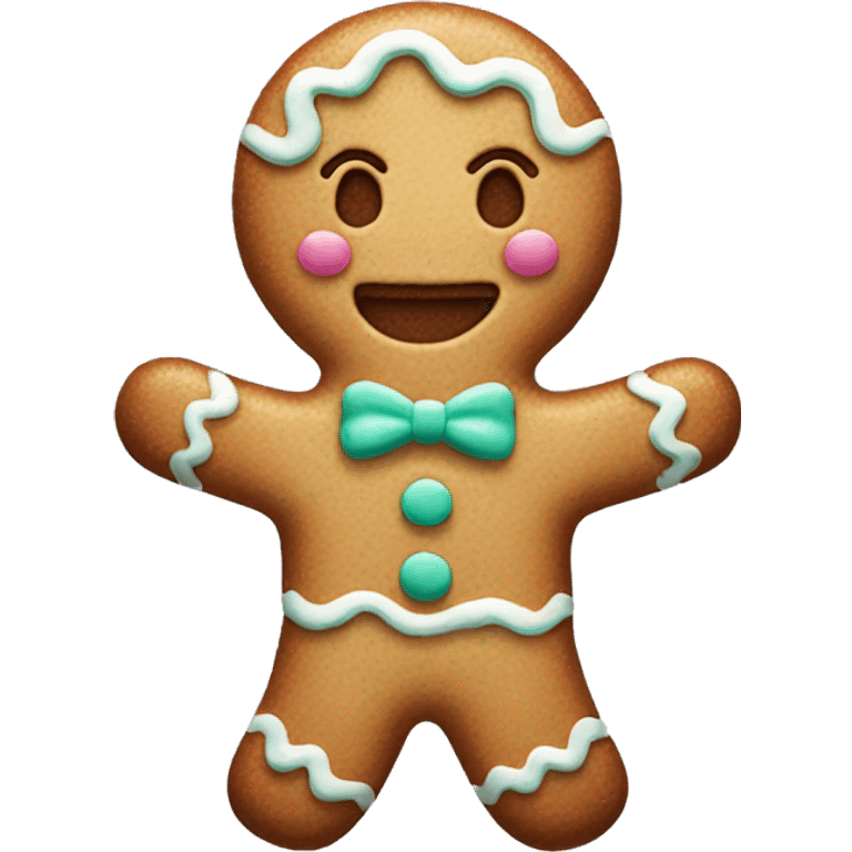 Pastel gingerbread man emoji