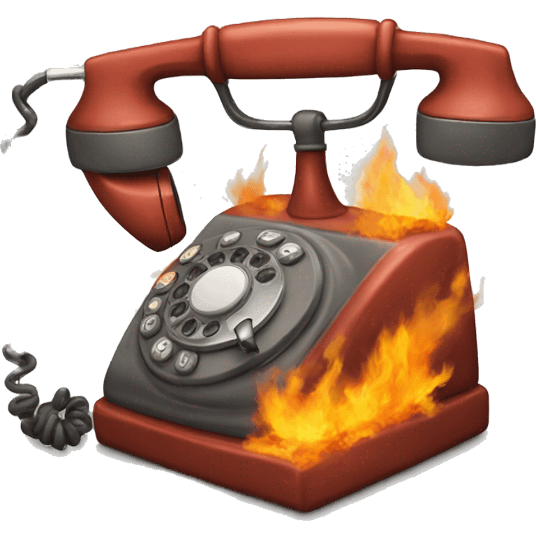 Telefono che va a fuoco emoji