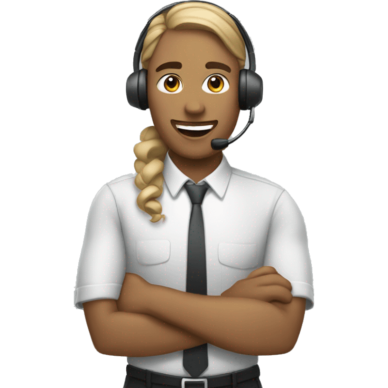 call center agent emoji