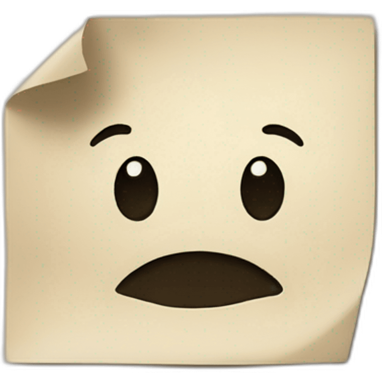 an emoji of a sheet of paper with the bottom right corner folded emoji