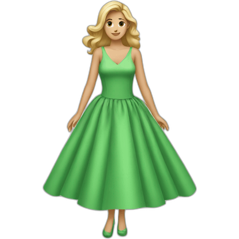 Green dress emoji