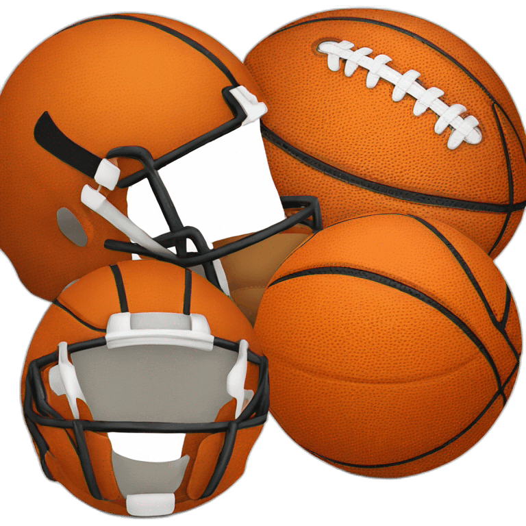 basketball and football emoji