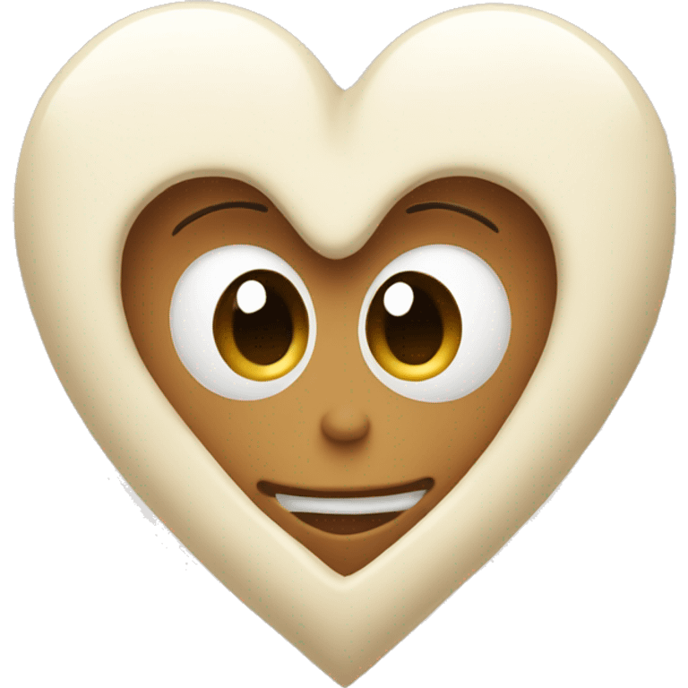 Cream heart  emoji