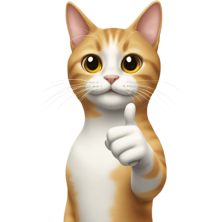 cat doing a thumbs up emoji