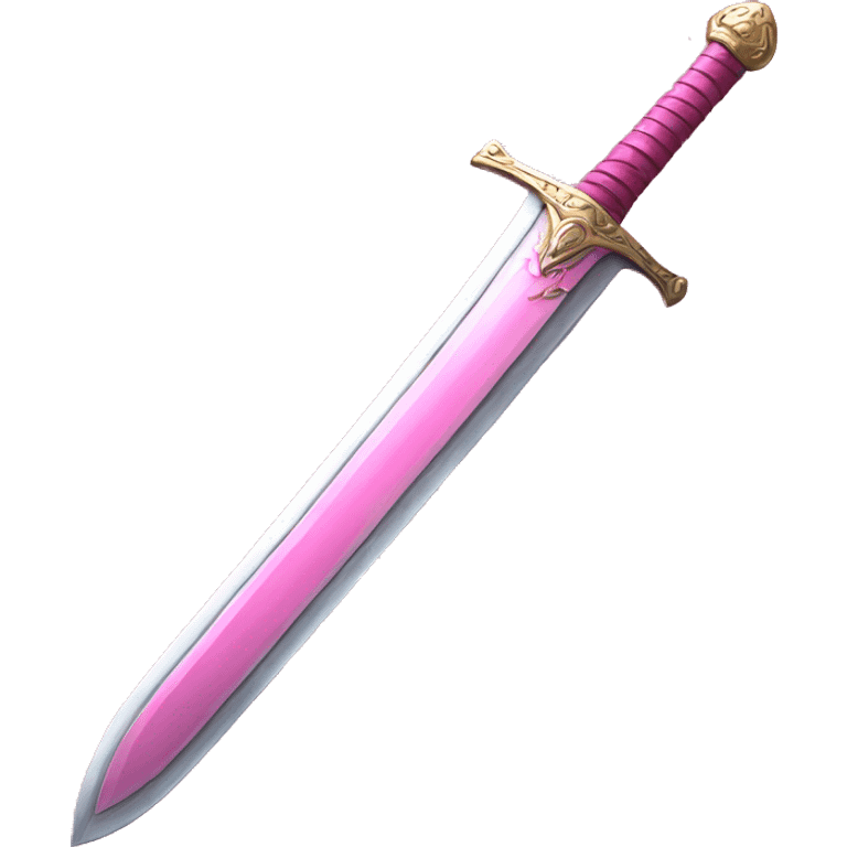 Pink hyper realistic sword high detail pink sword  emoji