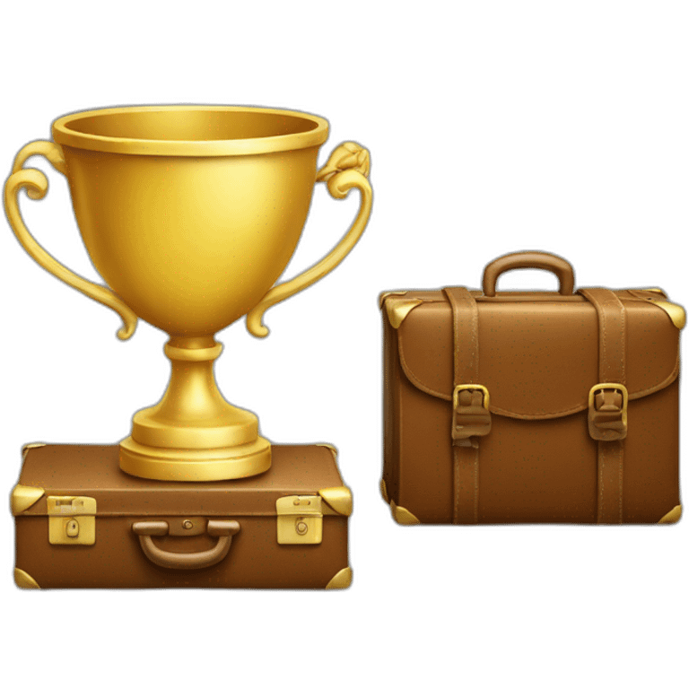 trophee and a suitcase emoji