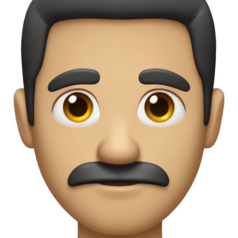 dark hair dark eyed man with short mustache thumbs up  emoji