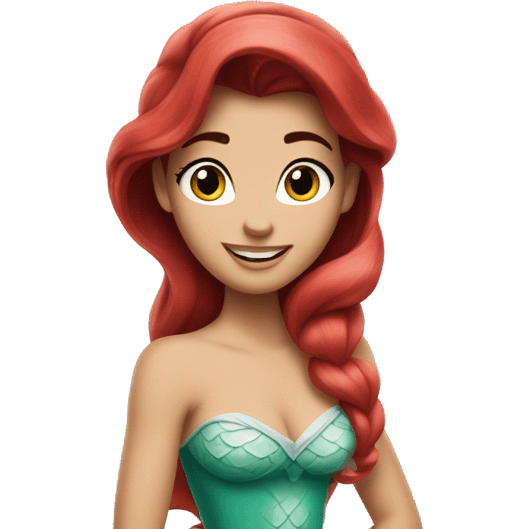 Ariel Disney with just upper body emoji