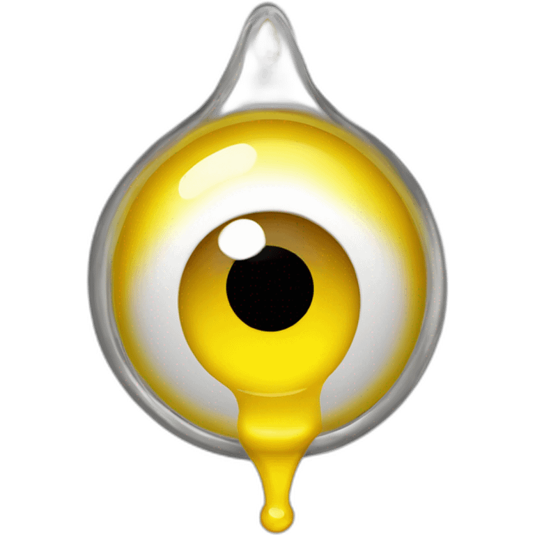 eye dropper with yellow water emoji