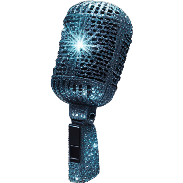 sparkly microphone  emoji