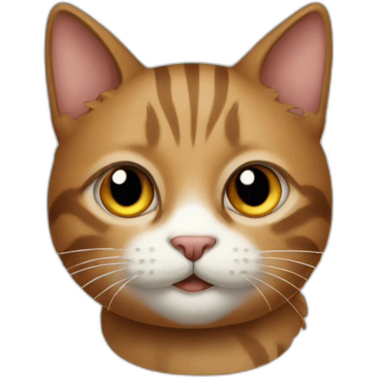 Cat with chestnut emoji