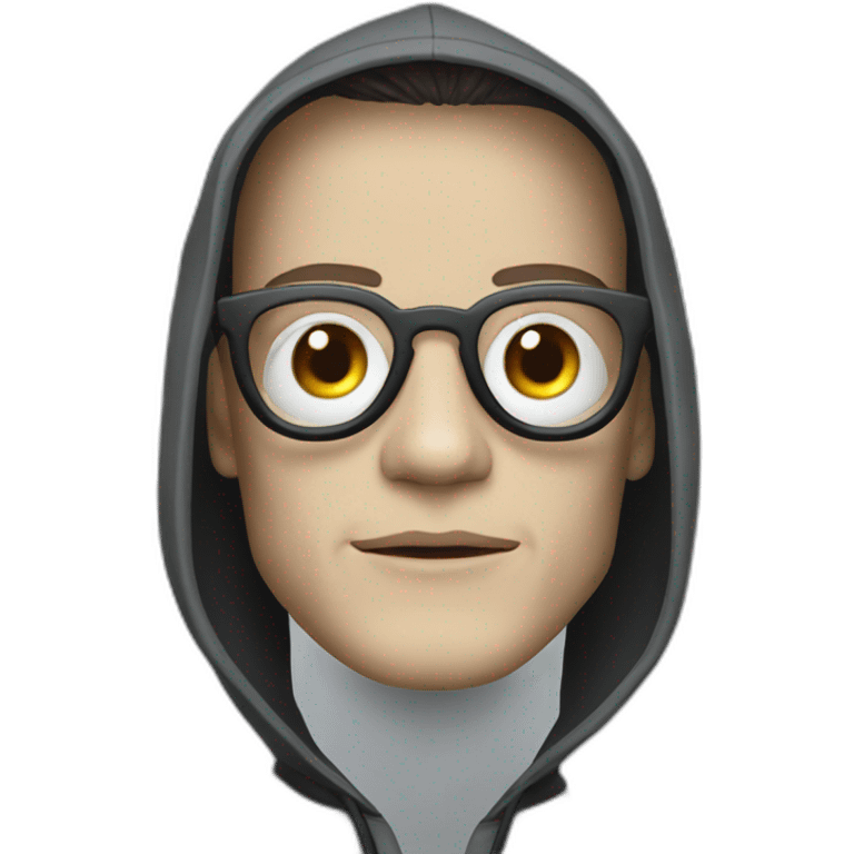 Mr Robot with a hoodie emoji