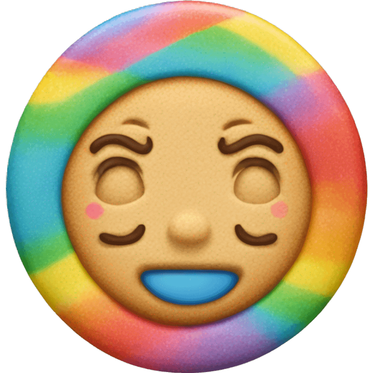 Rainbow colour cookie  emoji