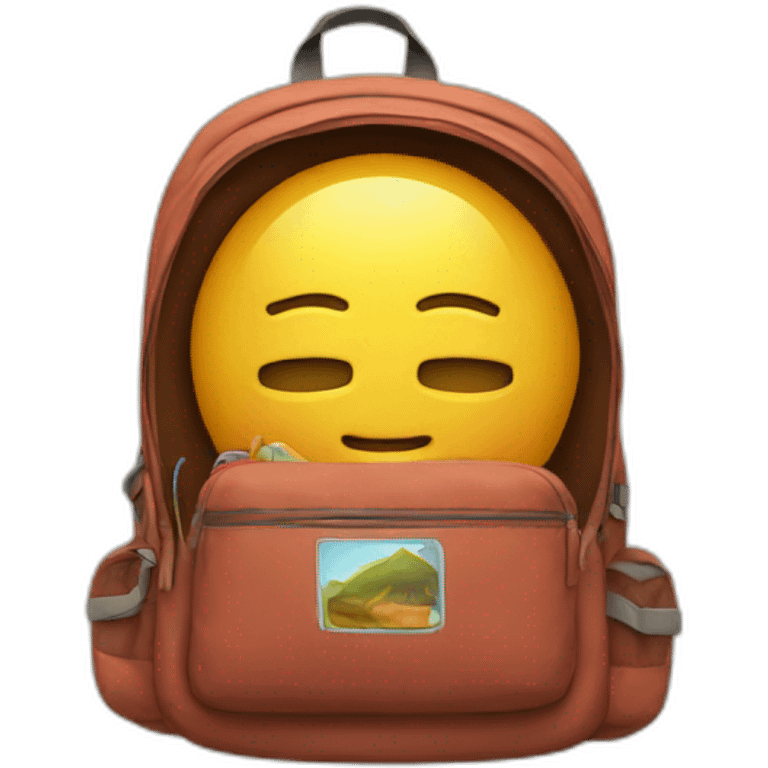 inside of a backpack emoji