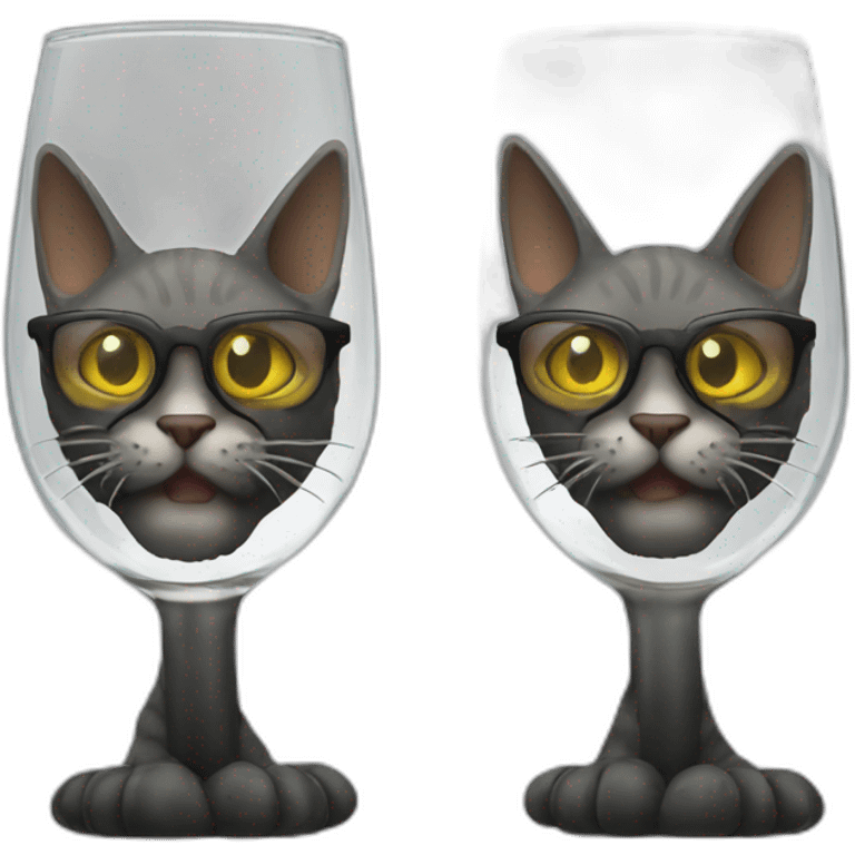 Cat thug glass emoji