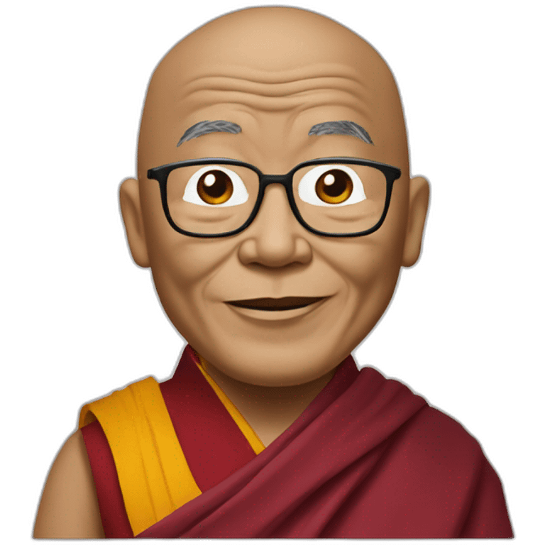 dalai lama sotting emoji