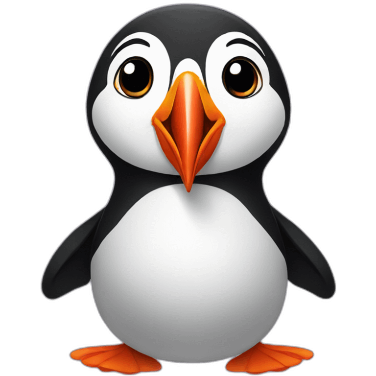 Cute puffin emoji