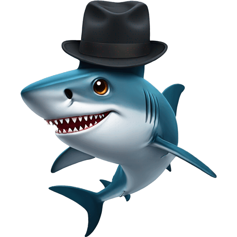 Shark with a hat  emoji