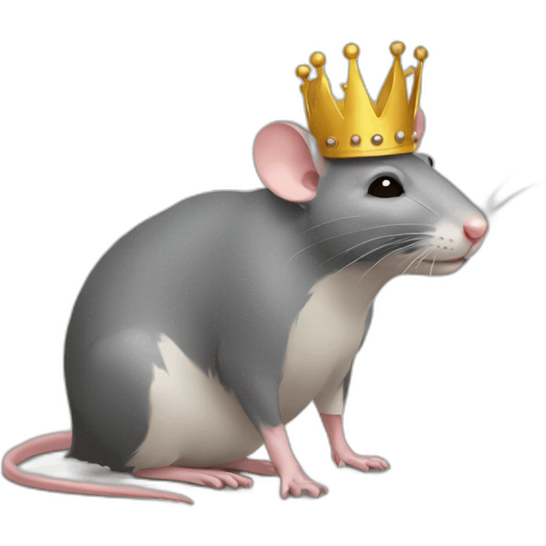 Rat with crown emoji