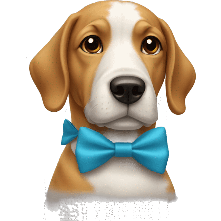 Dog wearing a bow tie emoji