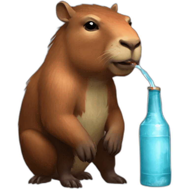 Capibara drink vodka play dota 2 emoji