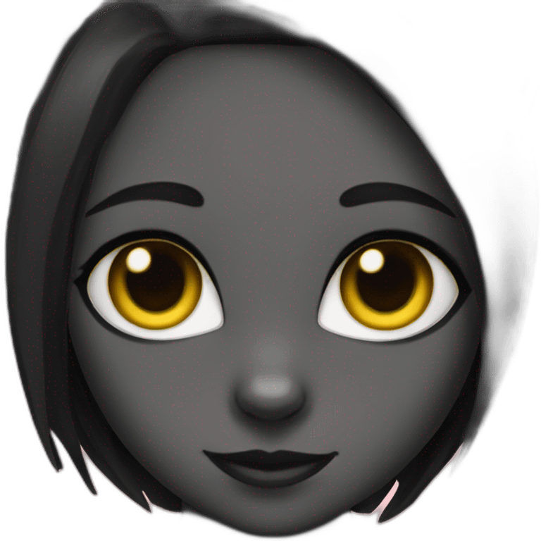 Black cat girl humanoid emoji